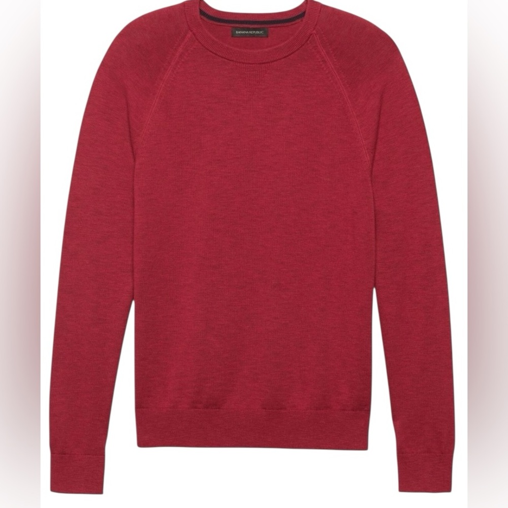 Banana Republic Men's Bold Red Crewneck Sweater